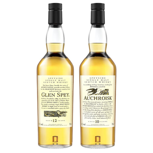 Flora & Fauna Bündel - Auchroisk 10 Jahre & Glen Spey 12 Jahre Single Malt Scotch Whisky, 2x70cl