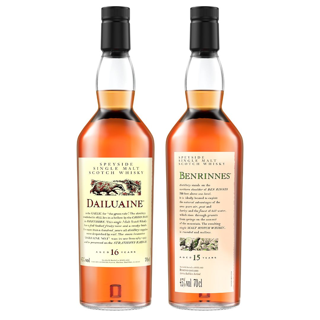 Flora & Fauna Bündel - Benrinnes 15 Jahre & Dailuaine 16 Jahre Single Malt Scotch Whisky, 2x70cl