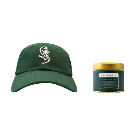 Lagavulin Cap Grün & Lagavulin Dosenkerze