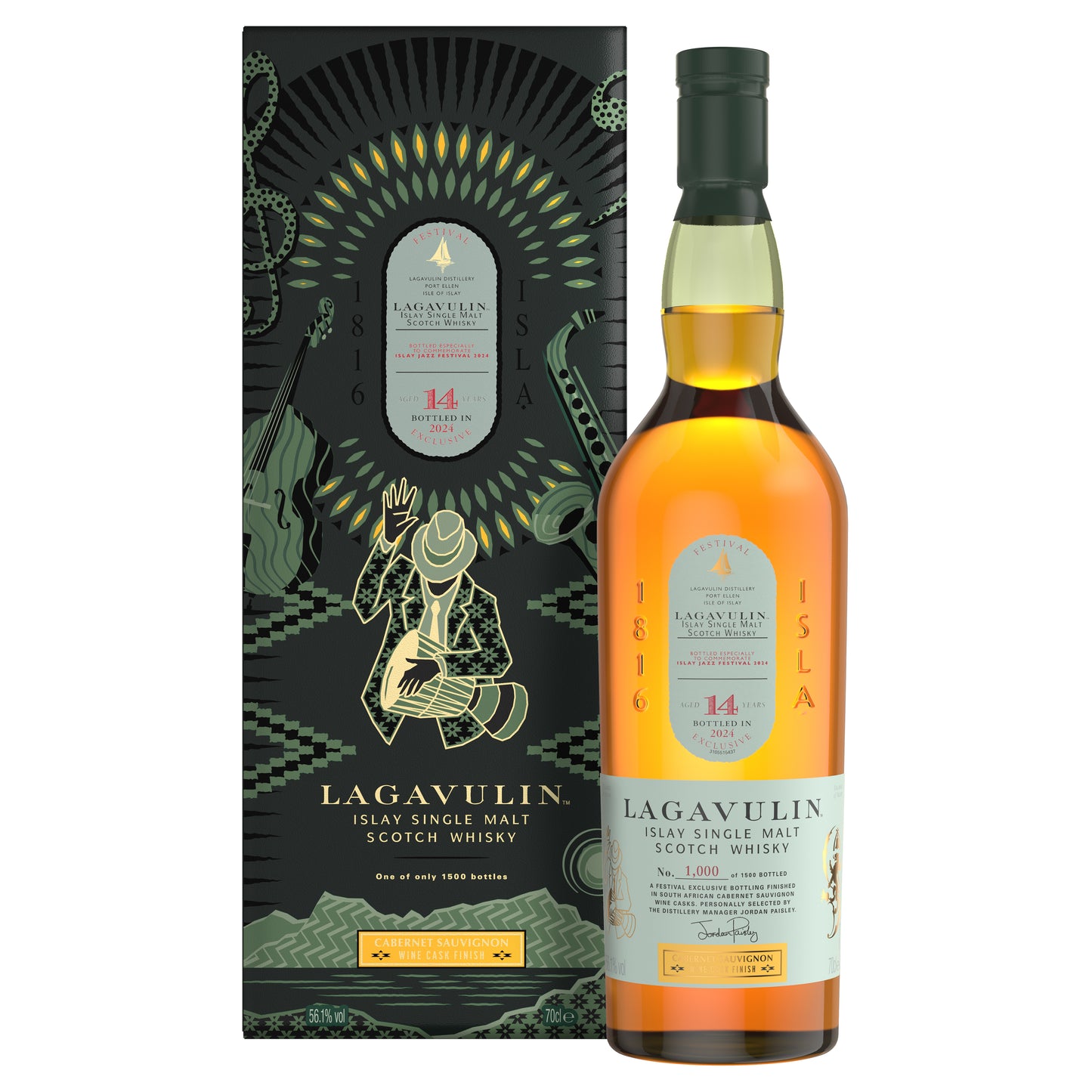 Lagavulin 14 Jahre Islay Jazz Festival 2024 Exklusiver Single Malt Scotch Whisky 70cl