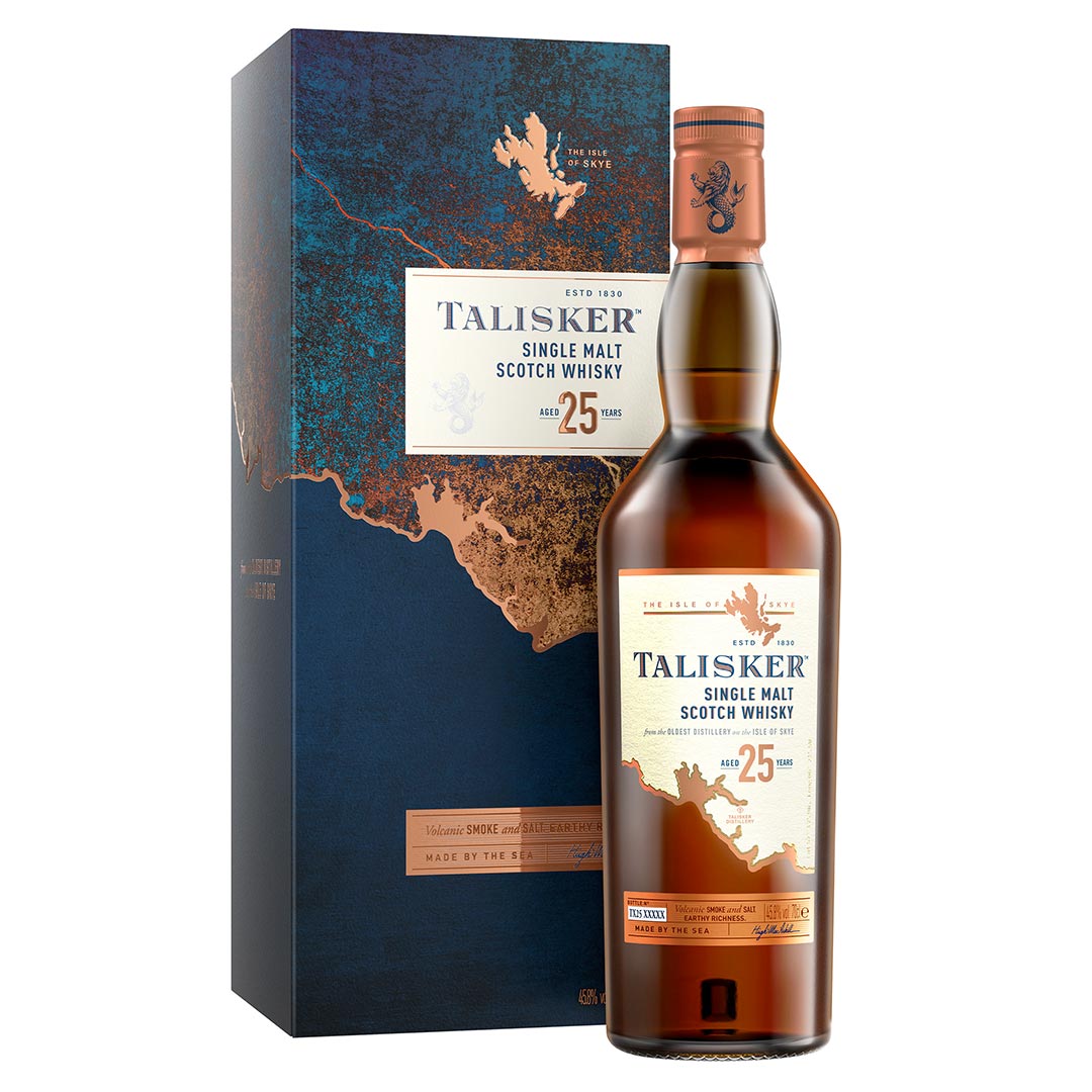 Talisker 25 Jahre Single Malt Scotch Whisky 70cl mit Geschenkverpackung